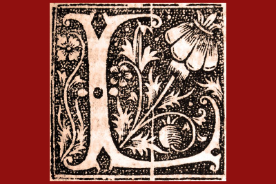 Large Stylized & Carved 'L'